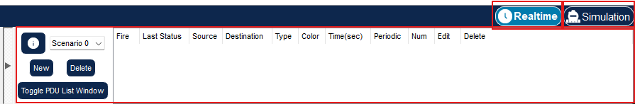 Pulsanti Realtime e Simulation in Cisco Packet Tracer