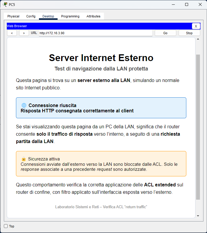 HTTP esterno da Venezia
