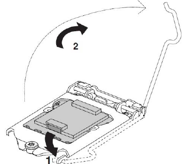 Sbloccare la leva del socket dall' apposito fermo.