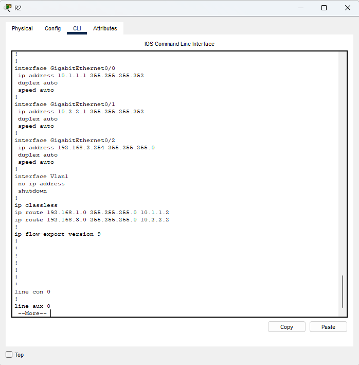 running-config su R2